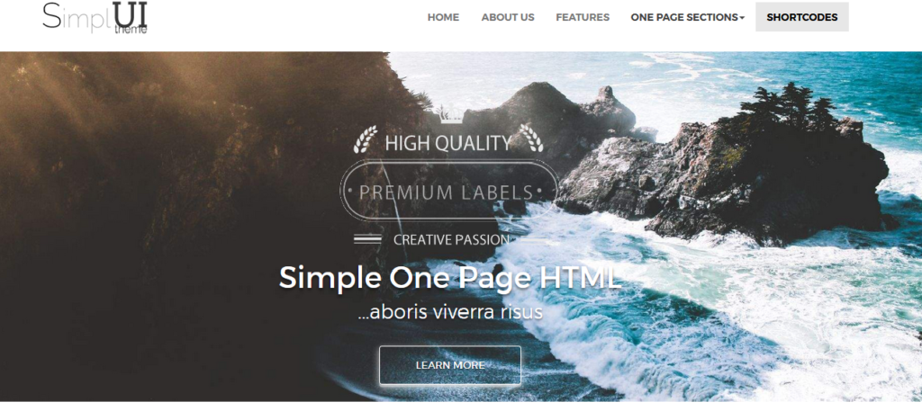 SimplUI One Page Wordpress Theme Granting Businesses Various Benefits