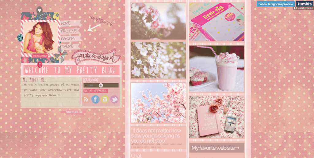 Lets Go Pink Theme