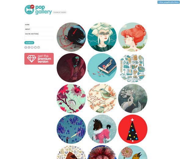 pop gallery lite theme for tumblr cms
