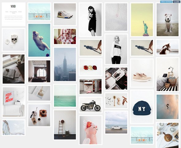 void - free tumblr theme for creatives