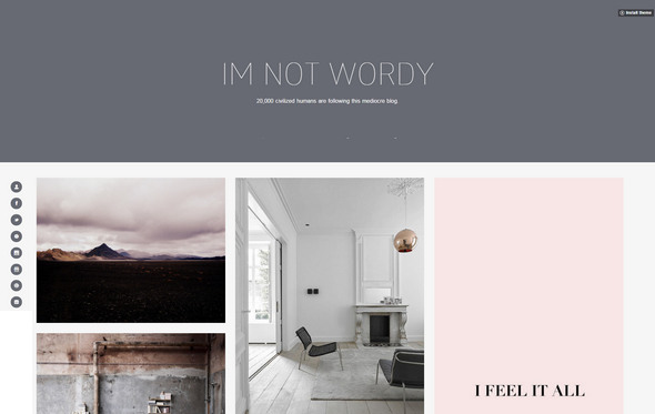 wordy tumblr theme for designers