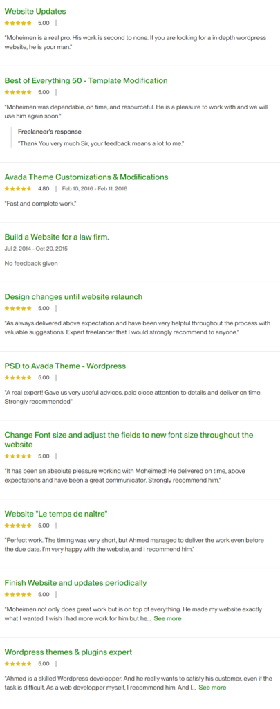 Upwork Profile - Moheimen Ahmed