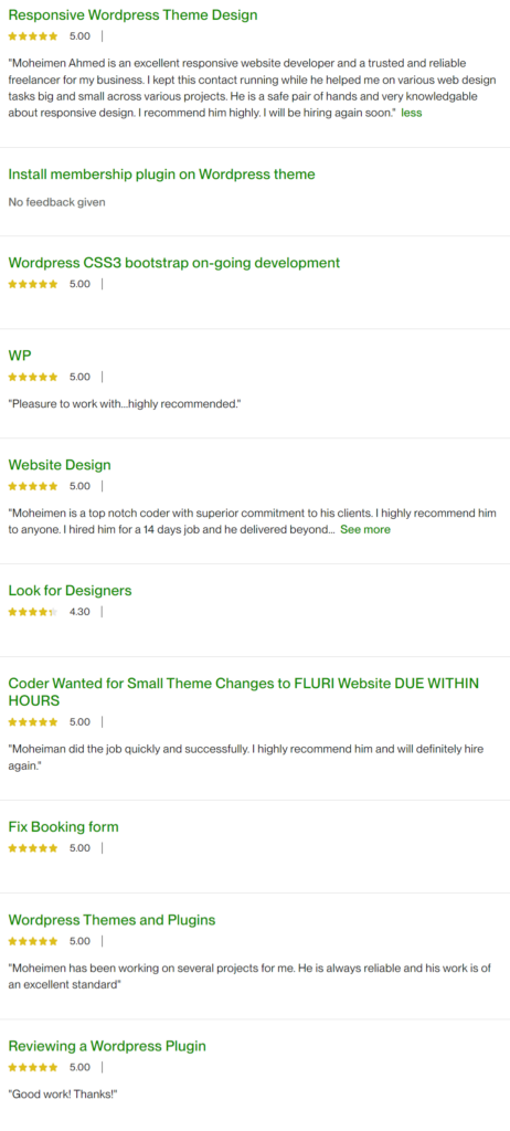 Upwork Profile - Moheimen Ahmed