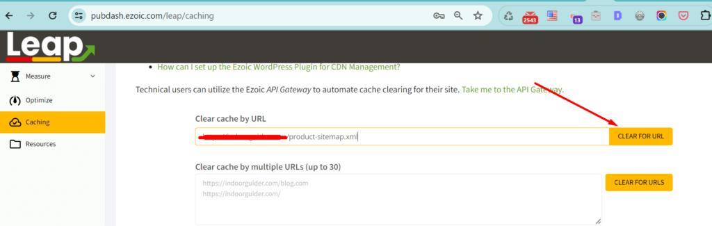 Ezoic leap cache How To Show All Pages, Products, Tags Links In Sitemap